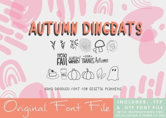 Autumn Dingbats: A Fun Font for Creative Projects