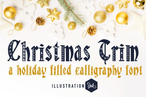 Christmas Trim: A Festive Font for Elegant Design