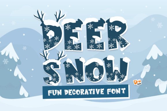 Deer Snow Font: Wintery Elegance for Makers