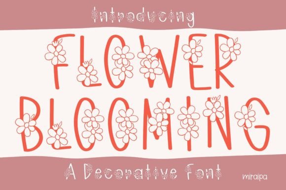 Flower Blooming Font
