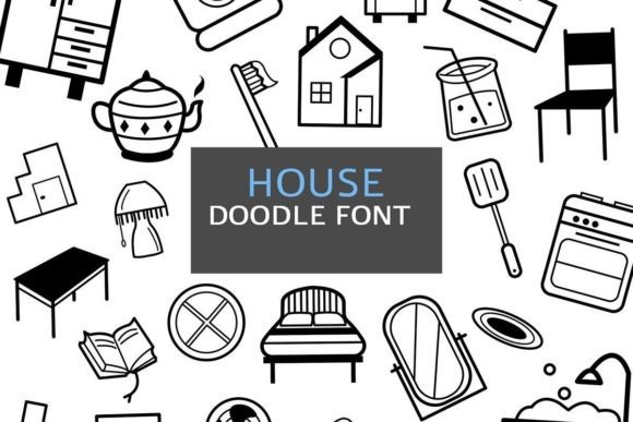 House Doodle Font for Web Design