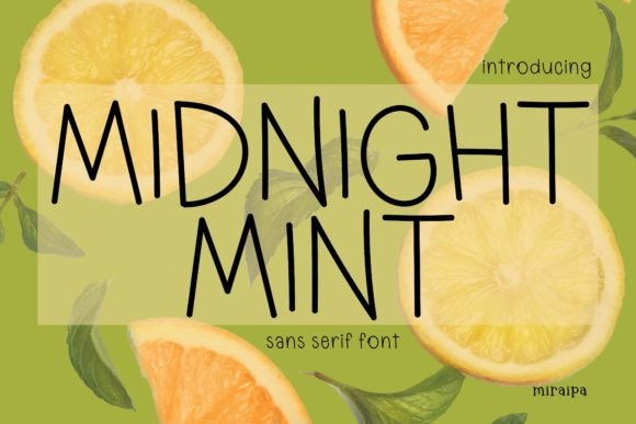 Midnight Mint Font for Editorial Design
