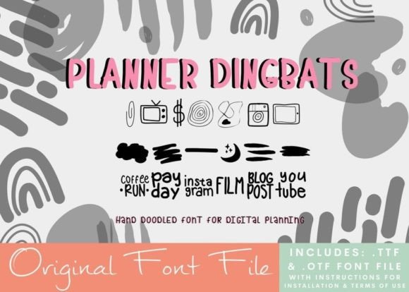 Planner Dingbats Font Review