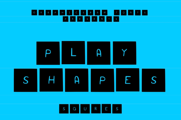 Play Shapes Squares Font