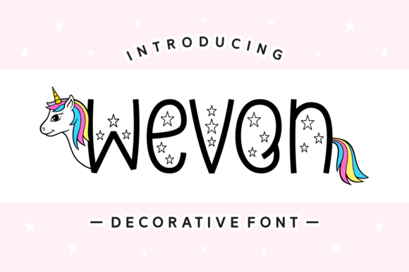 Wevon Font: Adorable Unicorn-Themed Design